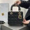 Replica Dior Small Lady Dior My ABCDior Bag Black Cannage Lambskin #3287