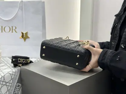  Dior Small Lady Dior My ABCDior Bag Black Cannage Lambskin #3287 - Image 9