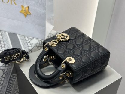  Dior Small Lady Dior My ABCDior Bag Black Cannage Lambskin #3287 - Image 13