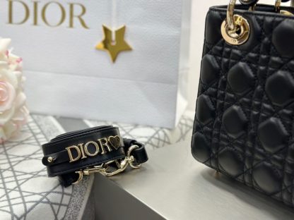  Dior Small Lady Dior My ABCDior Bag Black Cannage Lambskin #3287 - Image 2