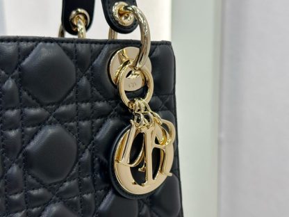  Dior Small Lady Dior My ABCDior Bag Black Cannage Lambskin #3287 - Image 6