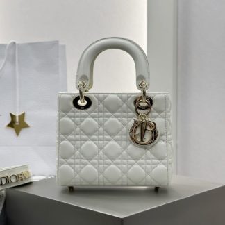 Replica Dior Small Lady Dior My ABCDior Bag Latte Cannage Lambskin #3288