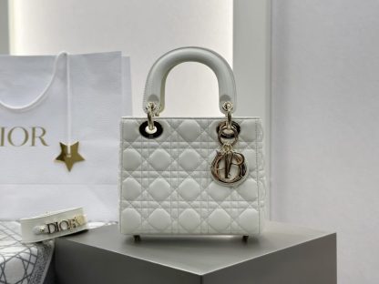 Replica Dior Small Lady Dior My ABCDior Bag Latte Cannage Lambskin #3288