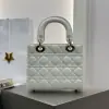  Dior Small Lady Dior My ABCDior Bag Latte Cannage Lambskin #3288 - Image 12