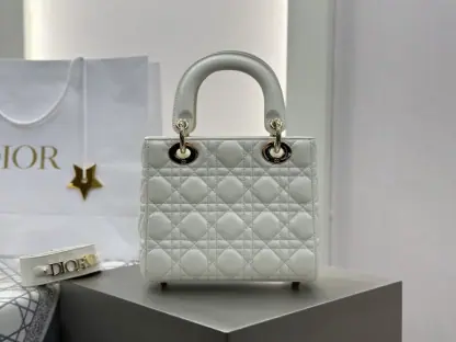  Dior Small Lady Dior My ABCDior Bag Latte Cannage Lambskin #3288 - Image 12
