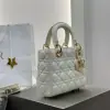  Dior Small Lady Dior My ABCDior Bag Latte Cannage Lambskin #3288 - Image 16