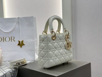  Dior Small Lady Dior My ABCDior Bag Latte Cannage Lambskin #3288 - Image 16