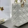  Dior Small Lady Dior My ABCDior Bag Latte Cannage Lambskin #3288 - Image 3