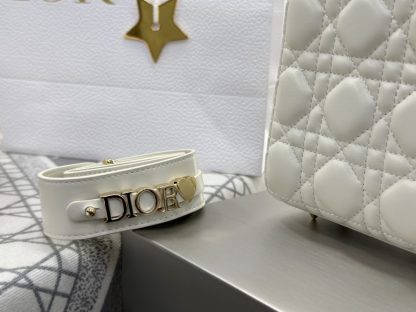  Dior Small Lady Dior My ABCDior Bag Latte Cannage Lambskin #3288 - Image 4