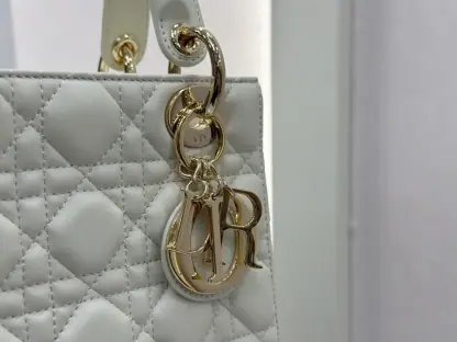  Dior Small Lady Dior My ABCDior Bag Latte Cannage Lambskin #3288 - Image 5