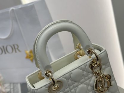  Dior Small Lady Dior My ABCDior Bag Latte Cannage Lambskin #3288 - Image 6