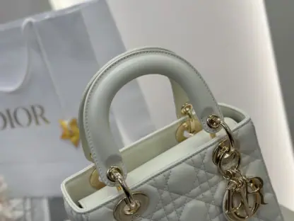  Dior Small Lady Dior My ABCDior Bag Latte Cannage Lambskin #3288 - Image 6