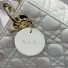  Dior Small Lady Dior My ABCDior Bag Latte Cannage Lambskin #3288 - Image 7