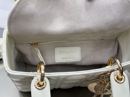  Dior Small Lady Dior My ABCDior Bag Latte Cannage Lambskin #3288 - Image 2