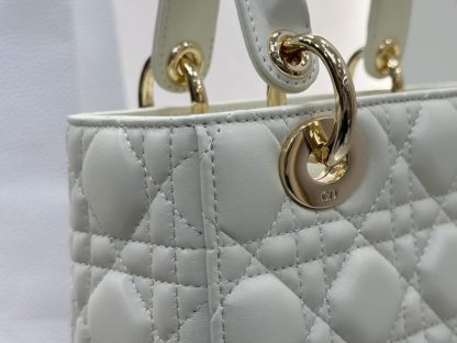  Dior Small Lady Dior My ABCDior Bag Latte Cannage Lambskin #3288 - Image 8