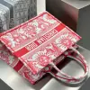 Medium Dioriviera Dior Book Tote Coral Toile de Jouy Soleil Embroidery #3273 - Image 4
