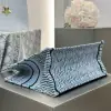  Dior Medium Dior Book Tote Pale Blue and Black Miss Dior Allover Embroidery #3262 - Image 7