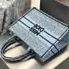  Dior Medium Dior Book Tote Pale Blue and Black Miss Dior Allover Embroidery #3262 - Image 5