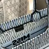  Dior Medium Dior Book Tote Pale Blue and Black Miss Dior Allover Embroidery #3262 - Image 3
