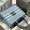  Dior Medium Dior Book Tote Pale Blue and Black Miss Dior Allover Embroidery #3262 - Image 2