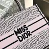  Dior Medium Dior Book Tote White and Pale Pink Miss Dior Allover Embroidery #3261 - Image 2