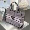  Dior Medium Dior Book Tote White and Pale Pink Miss Dior Allover Embroidery #3261 - Image 6