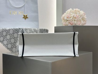  Dior Medium Dior Book Tote White and Blue Miss Dior Graffiti Embroidery #3260 - Image 15