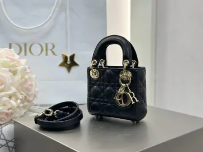  Dior Lady Dior Micro Bag Black Cannage Lambskin #3282 - Image 8