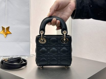  Dior Lady Dior Micro Bag Black Cannage Lambskin #3282 - Image 9