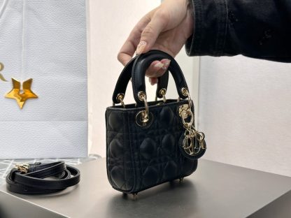  Dior Lady Dior Micro Bag Black Cannage Lambskin #3282 - Image 10