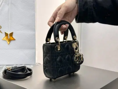  Dior Lady Dior Micro Bag Black Cannage Lambskin #3282 - Image 10