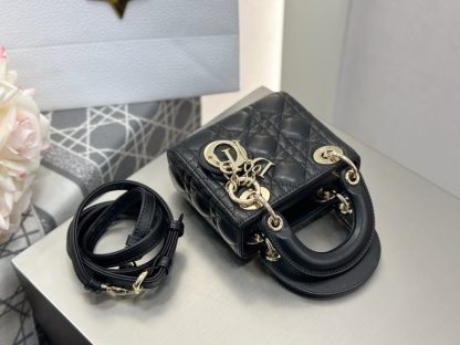  Dior Lady Dior Micro Bag Black Cannage Lambskin #3282 - Image 12