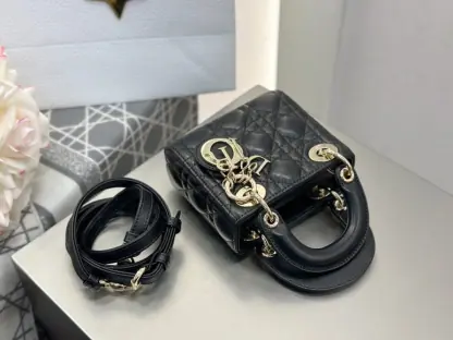  Dior Lady Dior Micro Bag Black Cannage Lambskin #3282 - Image 12