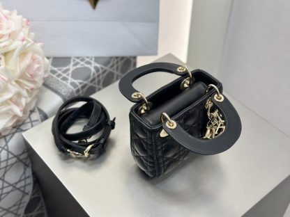  Dior Lady Dior Micro Bag Black Cannage Lambskin #3282 - Image 7