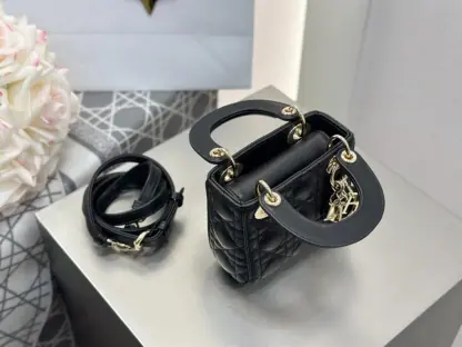 Dior Lady Dior Micro Bag Black Cannage Lambskin #3282 - Image 7