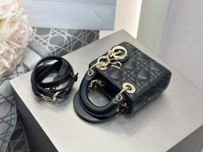  Dior Lady Dior Micro Bag Black Cannage Lambskin #3282 - Image 13