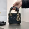 Replica Dior Lady Dior Micro Bag Black Cannage Lambskin #3282
