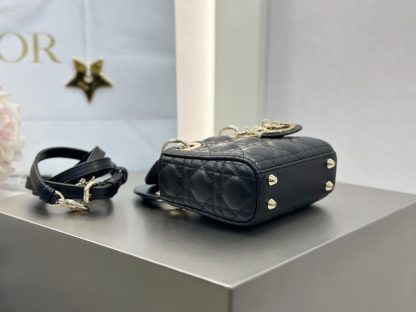  Dior Lady Dior Micro Bag Black Cannage Lambskin #3282 - Image 5