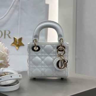 Replica Dior Lady Dior Micro Bag Latte Cannage Lambskin #3281