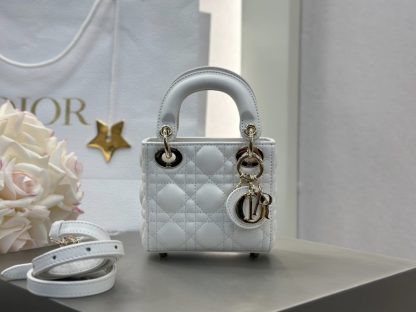 Replica Dior Lady Dior Micro Bag Latte Cannage Lambskin #3281