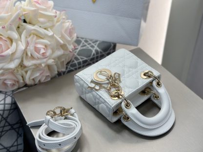  Dior Lady Dior Micro Bag Latte Cannage Lambskin #3281 - Image 10