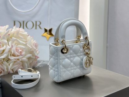  Dior Lady Dior Micro Bag Latte Cannage Lambskin #3281 - Image 12