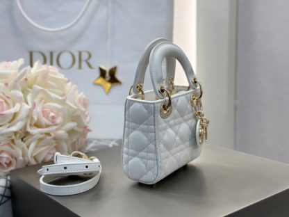 Dior Lady Dior Micro Bag Latte Cannage Lambskin #3281 - Image 8