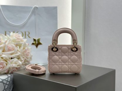  Dior Lady Dior Micro Bag Powder Pink Cannage Lambskin #3280 - Image 15