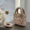  Dior Lady Dior Micro Bag Powder Pink Cannage Lambskin #3280 - Image 8