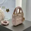 Dior Lady Dior Micro Bag Powder Pink Cannage Lambskin #3280 - Image 10