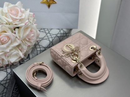  Dior Lady Dior Micro Bag Powder Pink Cannage Lambskin #3280 - Image 12