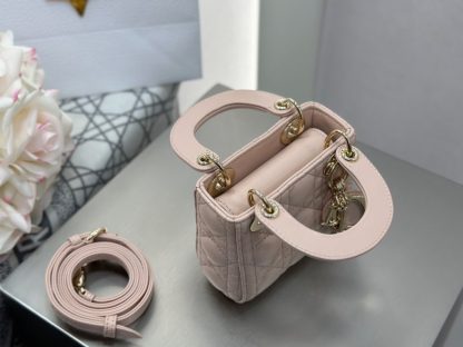  Dior Lady Dior Micro Bag Powder Pink Cannage Lambskin #3280 - Image 13