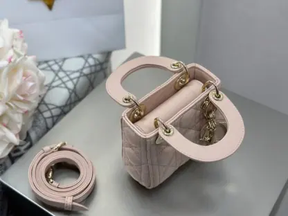  Dior Lady Dior Micro Bag Powder Pink Cannage Lambskin #3280 - Image 13