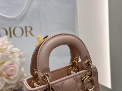  Dior Lady Dior Micro Bag Powder Pink Cannage Lambskin #3280 - Image 2